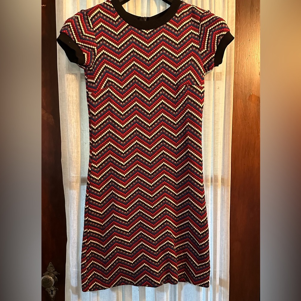 EUC Zara Women’s XS dress shirt sleeve knit casual multicolor gorgeous straight
